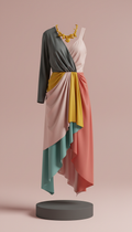 Silk Midi Dress With Tie Waist