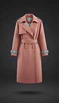 Wool Blend Trench With Matte Hardware