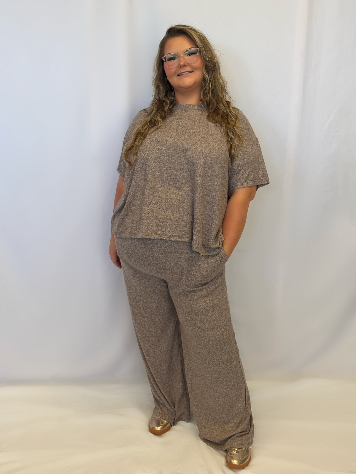 Melange Pant Set - PLUS