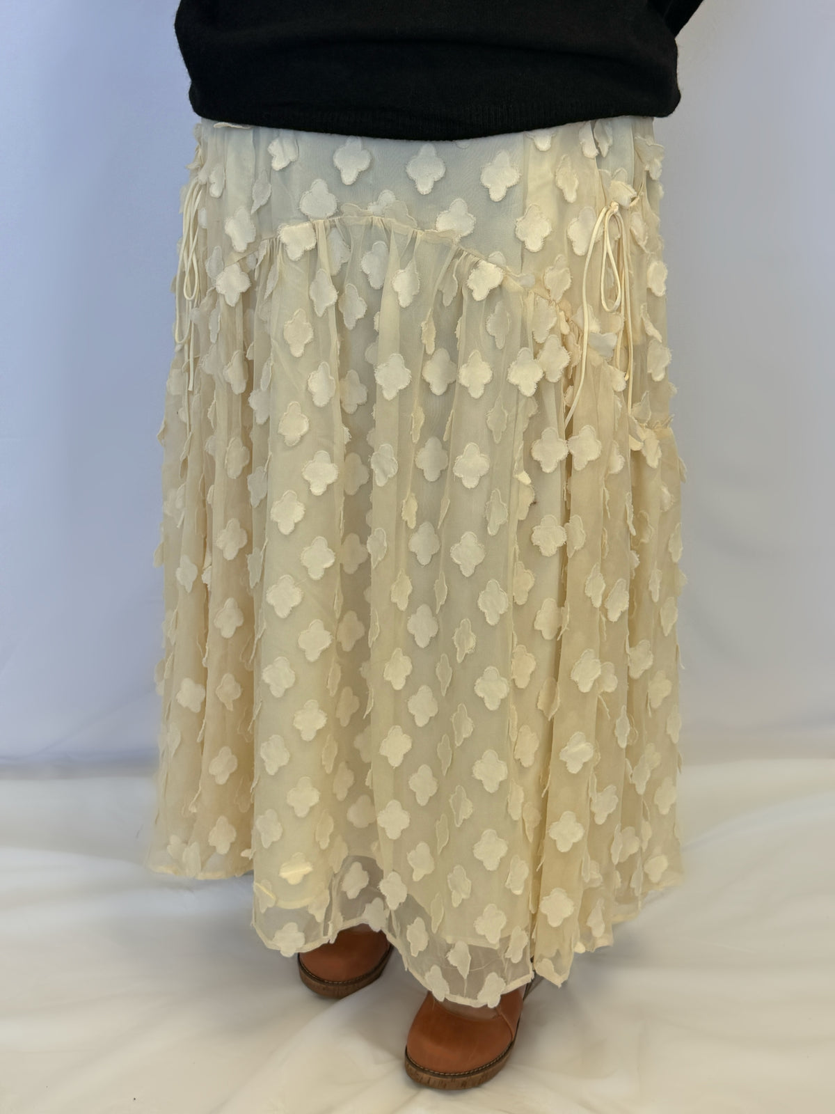 Applique Maxi Skirt