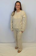 Striped Knit Top and Pant Set