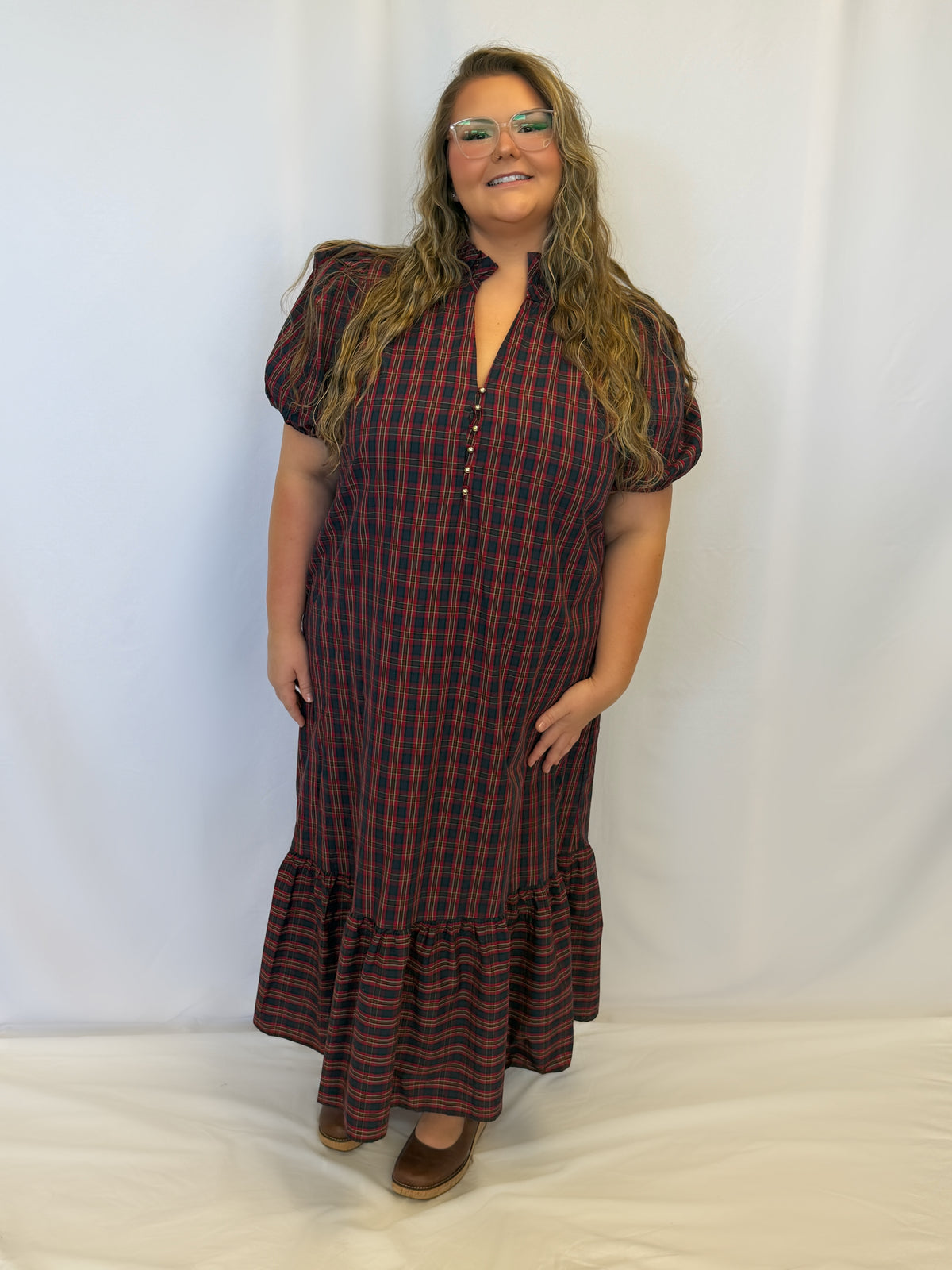Plaid Dress - PLUS