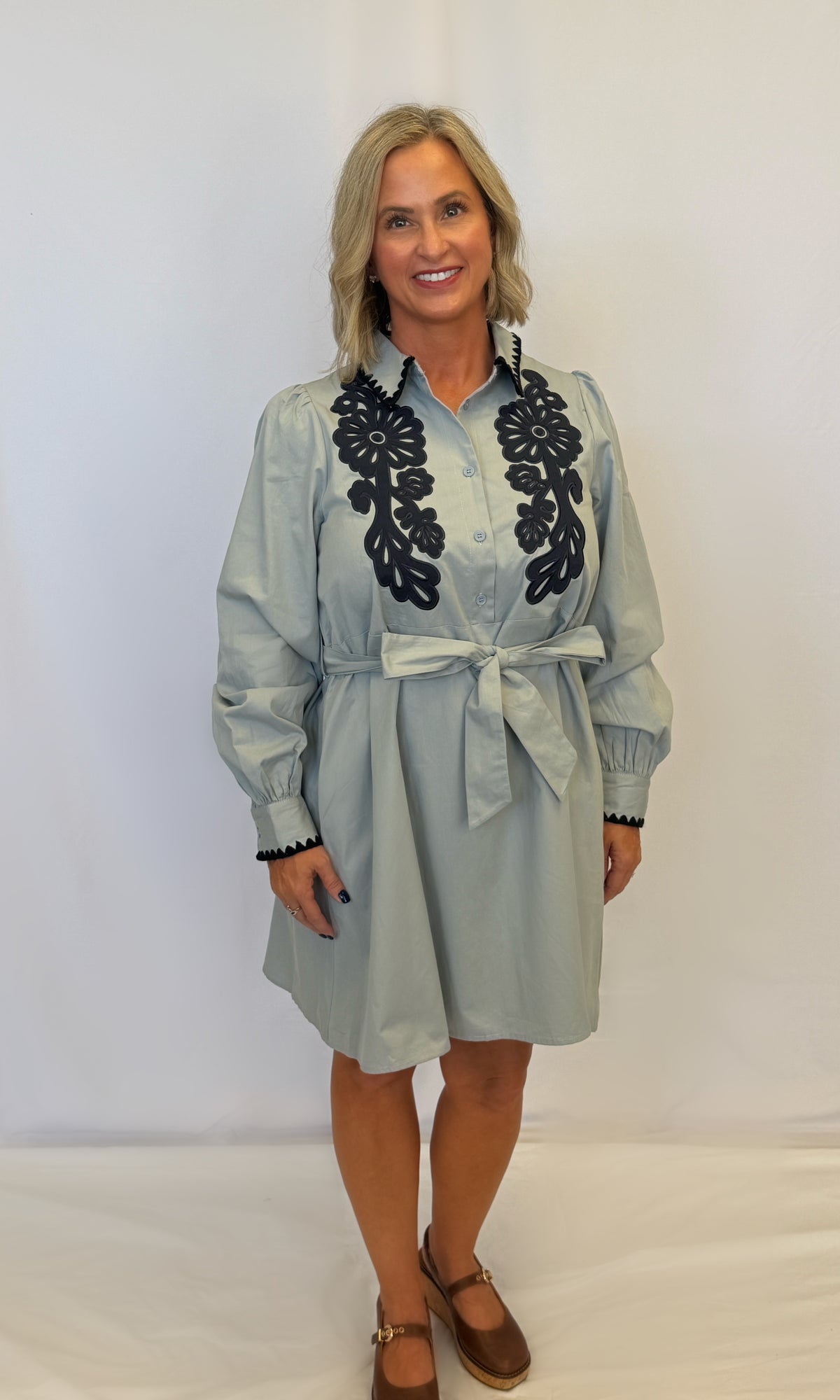 Embroidered Floral Dress