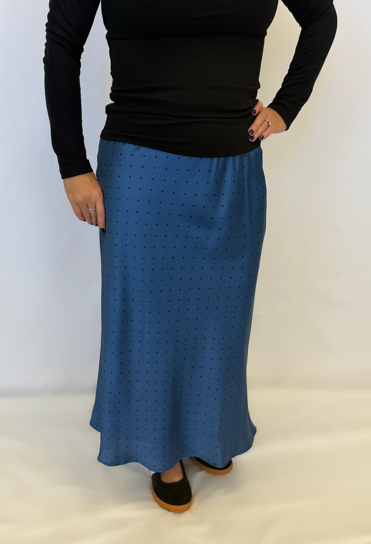 Blue Polka Dot Skirt