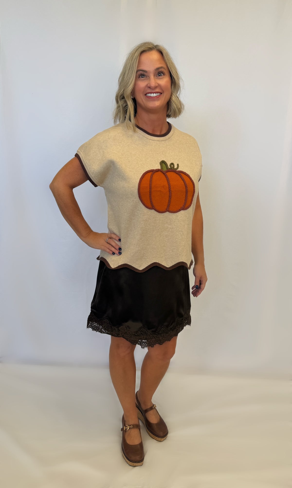 Chocloate Lace Skirt with shorts