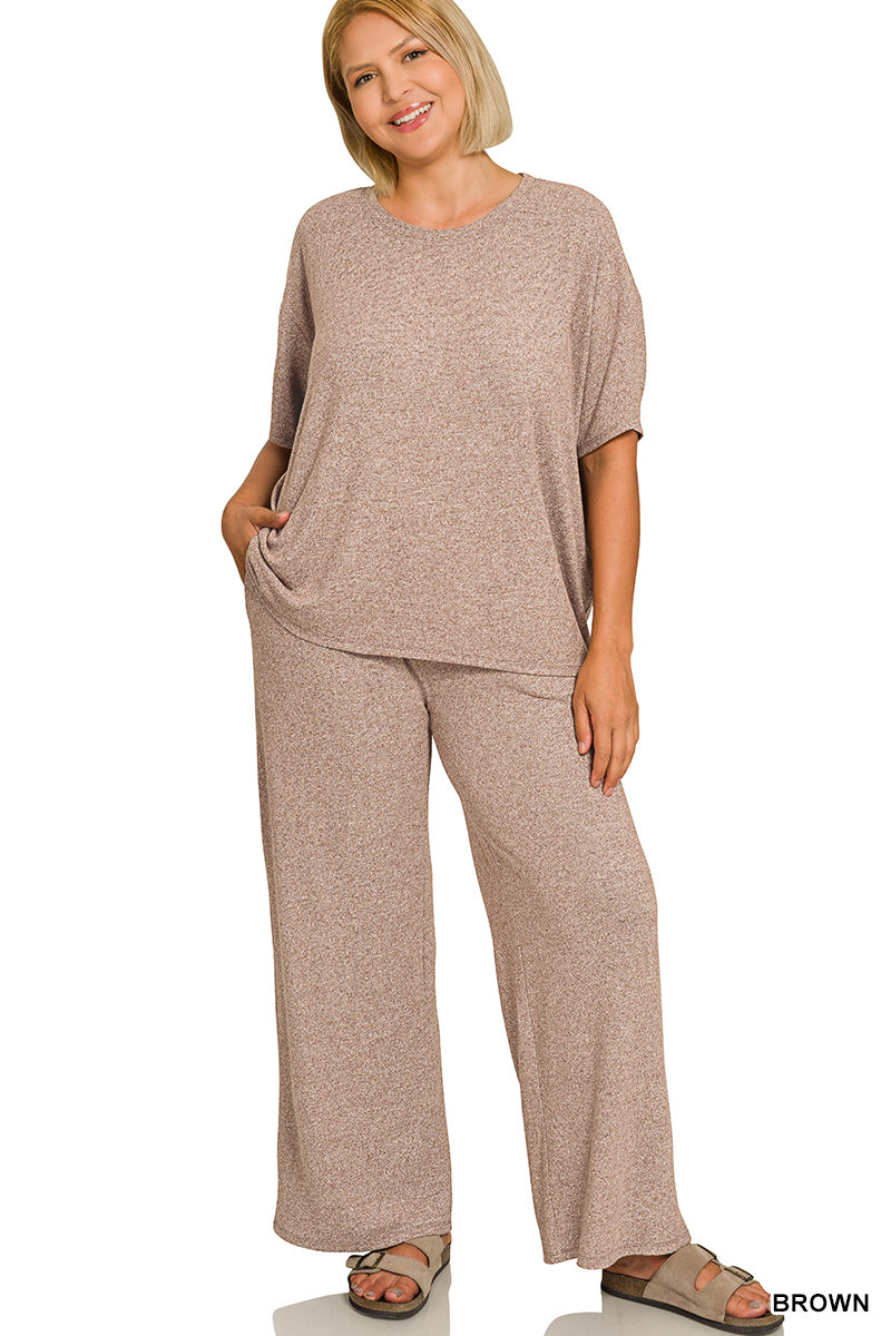 Melange Pant Set - PLUS