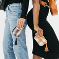 Wynona Woven Wallet - Checkered