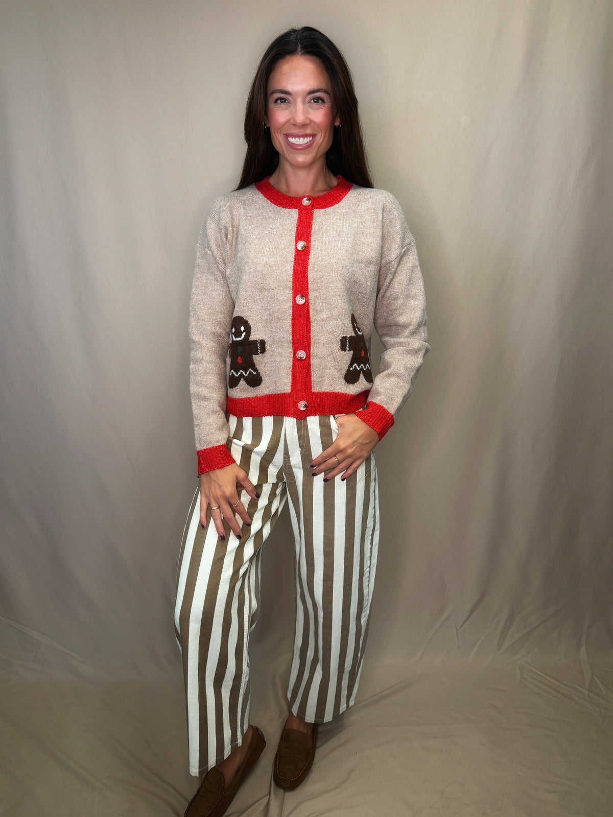 Christmas Gingerbead Graphic Knit Sweater