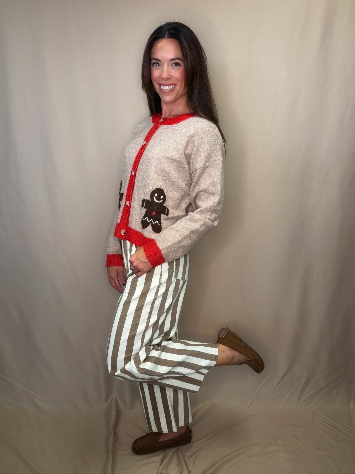Christmas Gingerbead Graphic Knit Sweater