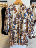 Floral 3/4 Puff Sleeve Mini Dress